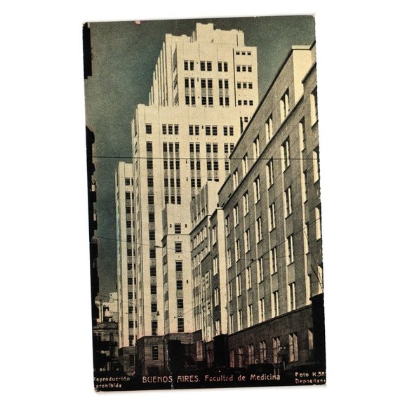 Vintage Postcard University Of Medicine Argentina Building Landscapes Tarjeta - Picture 1 of 2
